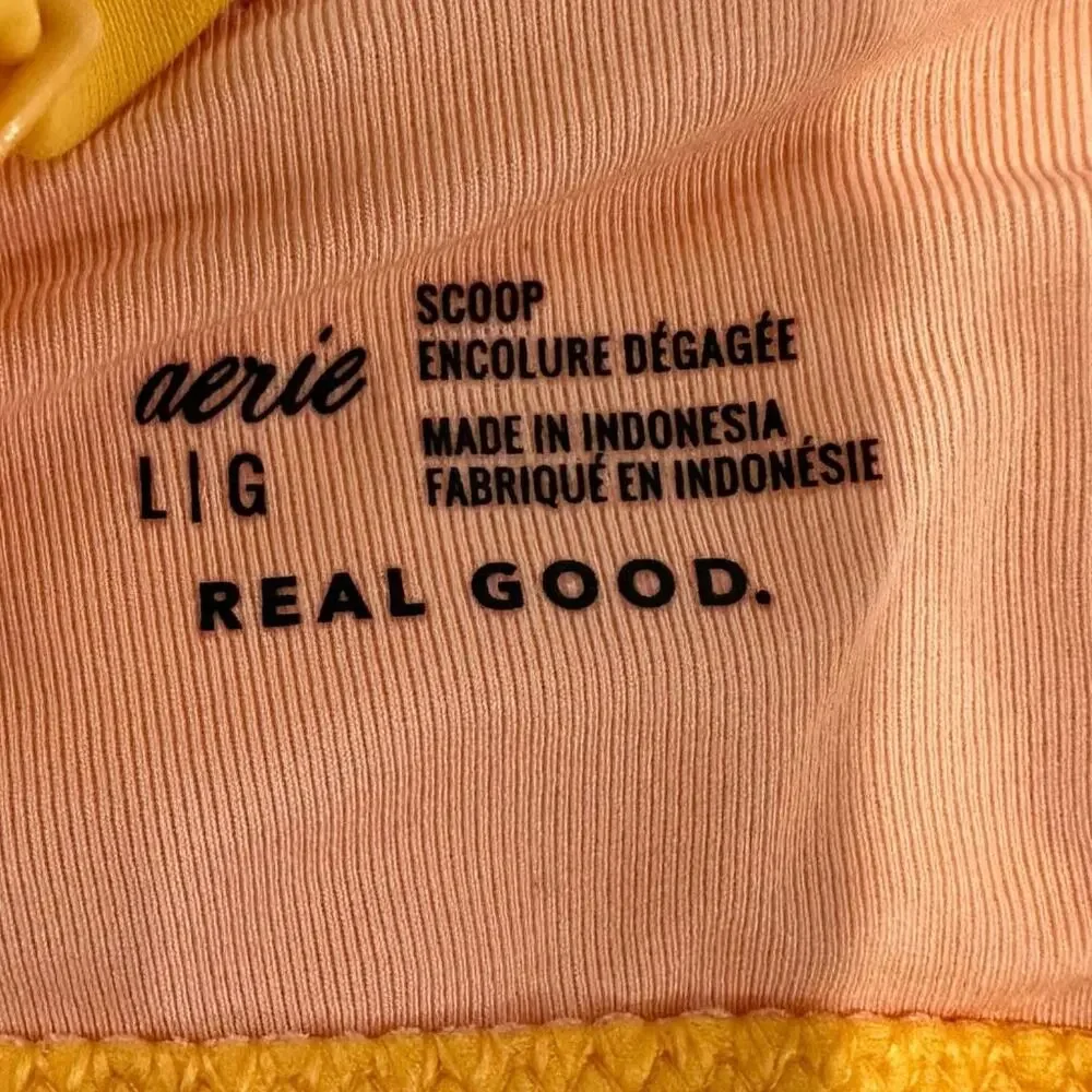 Women’s‎ aerie bikini top Tie accent. Vibrant, orange size  L  new tag.